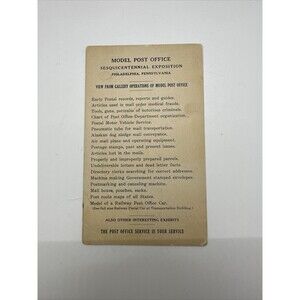 Vintage Model Post Office Philadelphia, Pennsylvania 1926 Antique Postcard